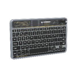 Tastatura Coteci Crystal 84008 Wireless transparent crna