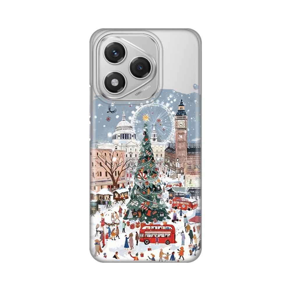 Torbica Silikonska Print Skin za Honor 400 Lite Christmas Town