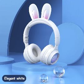Slika Bluetooth slusalice Bunny bele