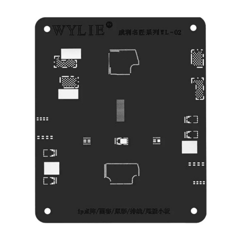 BGA Sito WYLIE black WL-02 za popravku Iphone Face ID