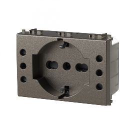 Slika Uticnica P503 (1 suko+2 bipasso)Vimar Arke metal 4B.P503.V19M