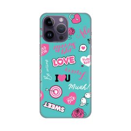 Slika Torbica Silikonska Print za iPhone 14 Pro Max 6.7 Love