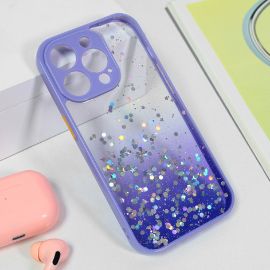Slika Torbica Frame Glitter za iPhone 15 Pro 6.1 ljubicasta