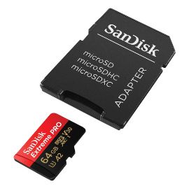 Slika Mem.Kartica SanDisk SDXC Extreme Pro micro 64GB 200MB/s A2 UHS-I U3 V30+adapter