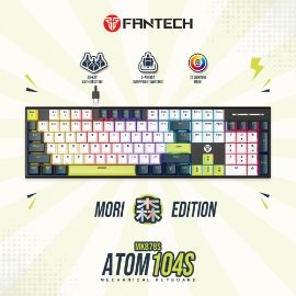 Slika Tastatura Mehanicka Gaming Fantech MK878S RGB Atom 104S Mori bela (Red switch)