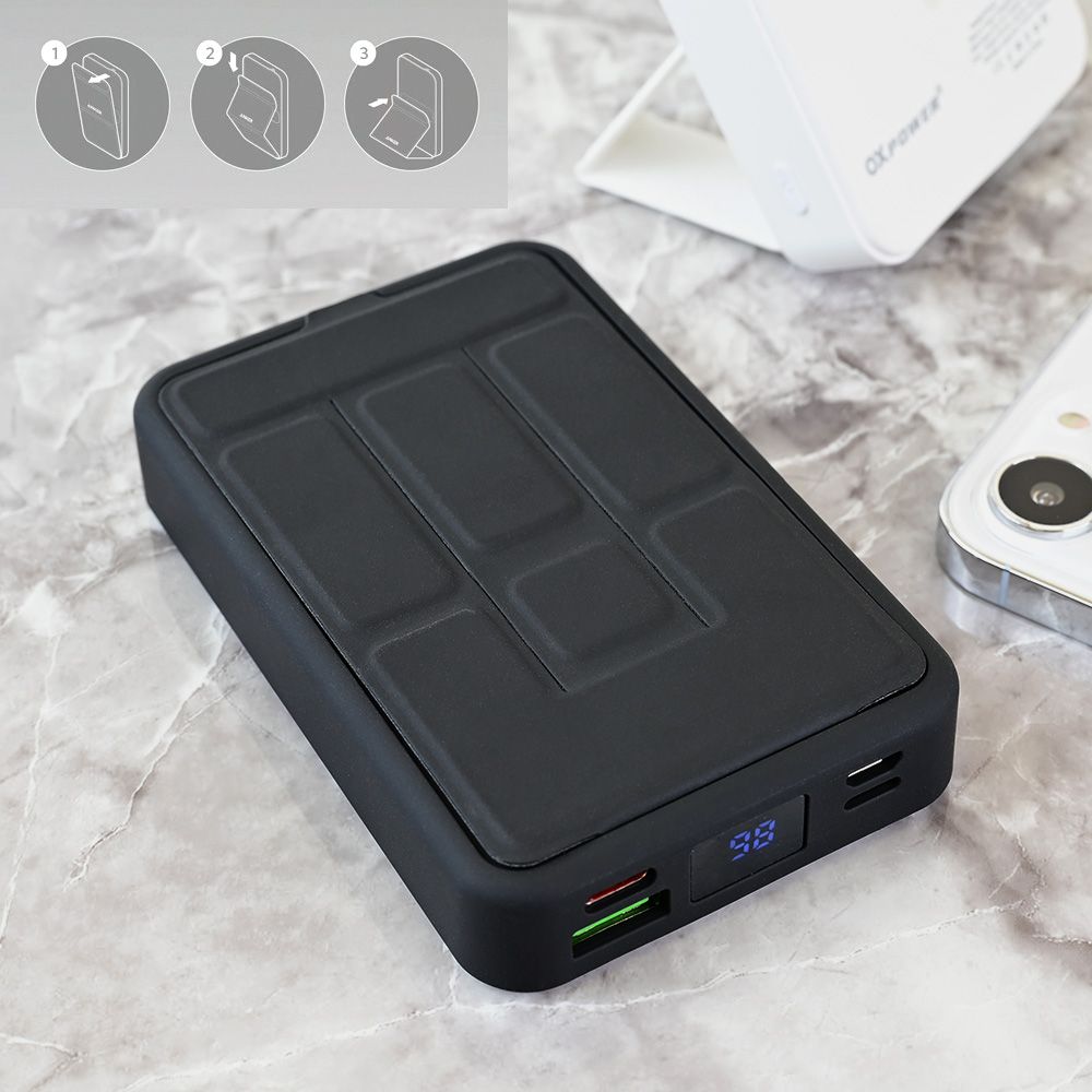 Power bank prenosiva baterija Magsafe Oxpower PD W101 10000mAh crna