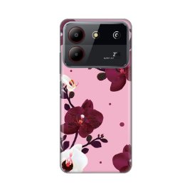 Torbica Silikonska Print Skin za ZTE Blade A54 Pink Orchid