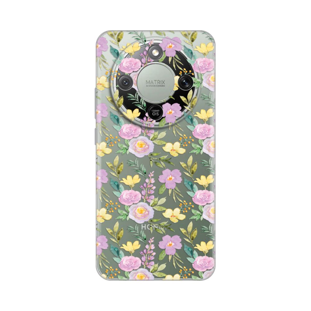 Torbica Silikonska Print Skin za Honor Magic 8 Lite Soft Flowers
