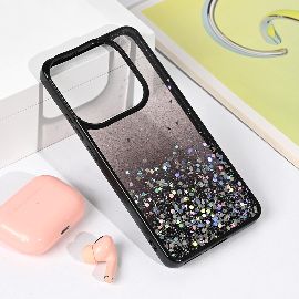Torbica Frame Glitter za Xiaomi Redmi Note 14 5G crna