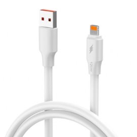 Slika Data kabl KONFULON DL24, 5A, 120W, USB na iPhone lightning beli 1m