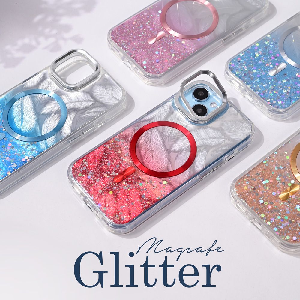 Torbica Magsafe Glitter za iPhone 13 Pro Max 6.7 plava