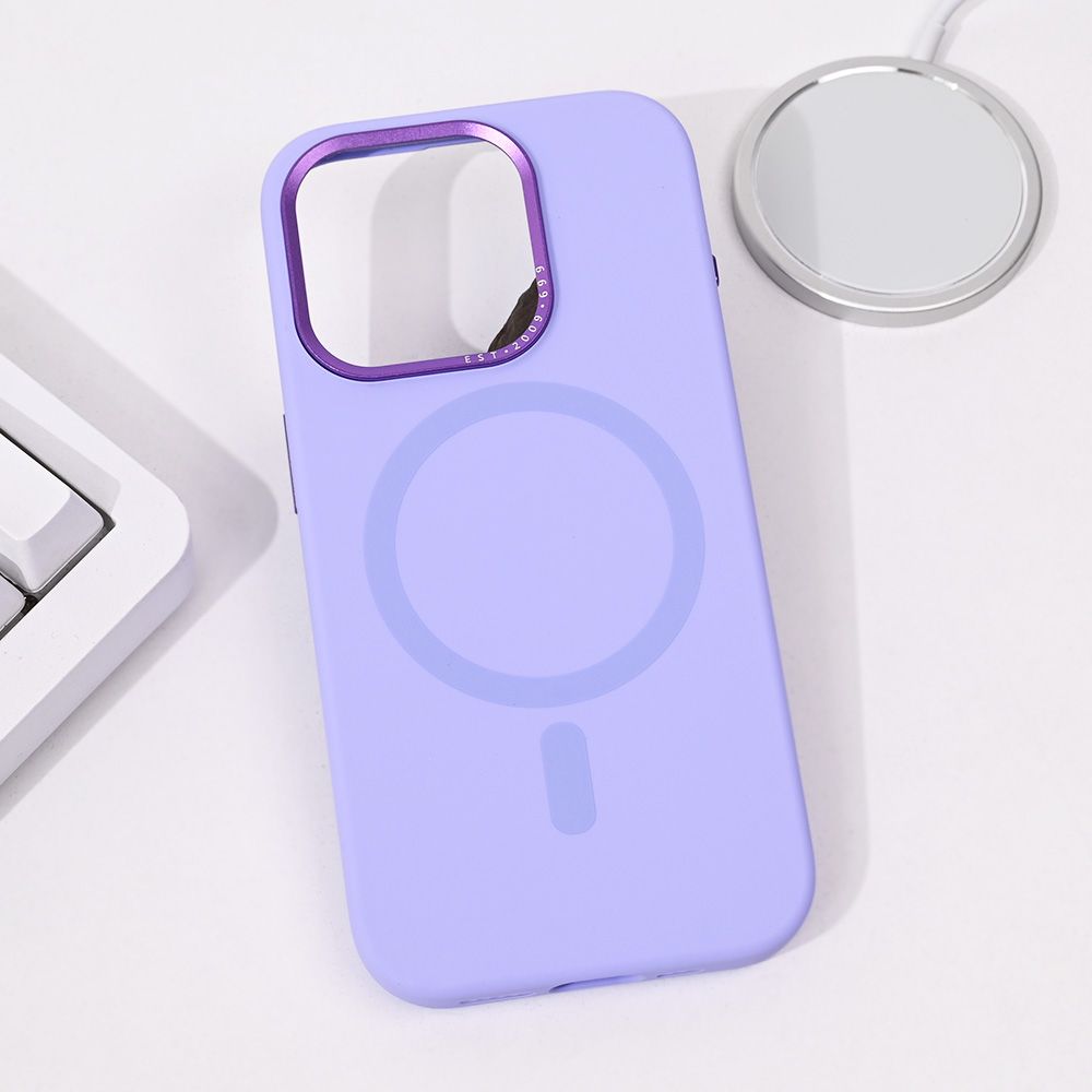 Torbica Magsafe Pure Plus za iPhone 15 Pro 6.1 ljubicasta