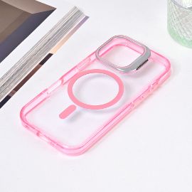 Torbica Magsafe transparent za iPhone 16 Pro 6.3 pink