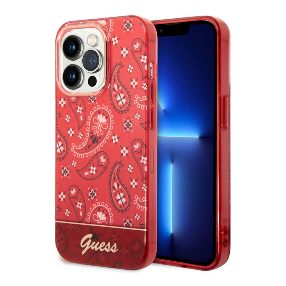 Torbica Guess Hc IML Electro Cam Raisley za iPhone 14 Pro 6.1 crvena (GUHCP14LHGBNHR)