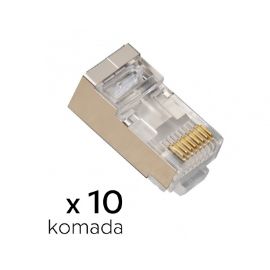 Slika Konektor RJ45 metal CAT 6 8P8C JWD-AD82 10 kom
