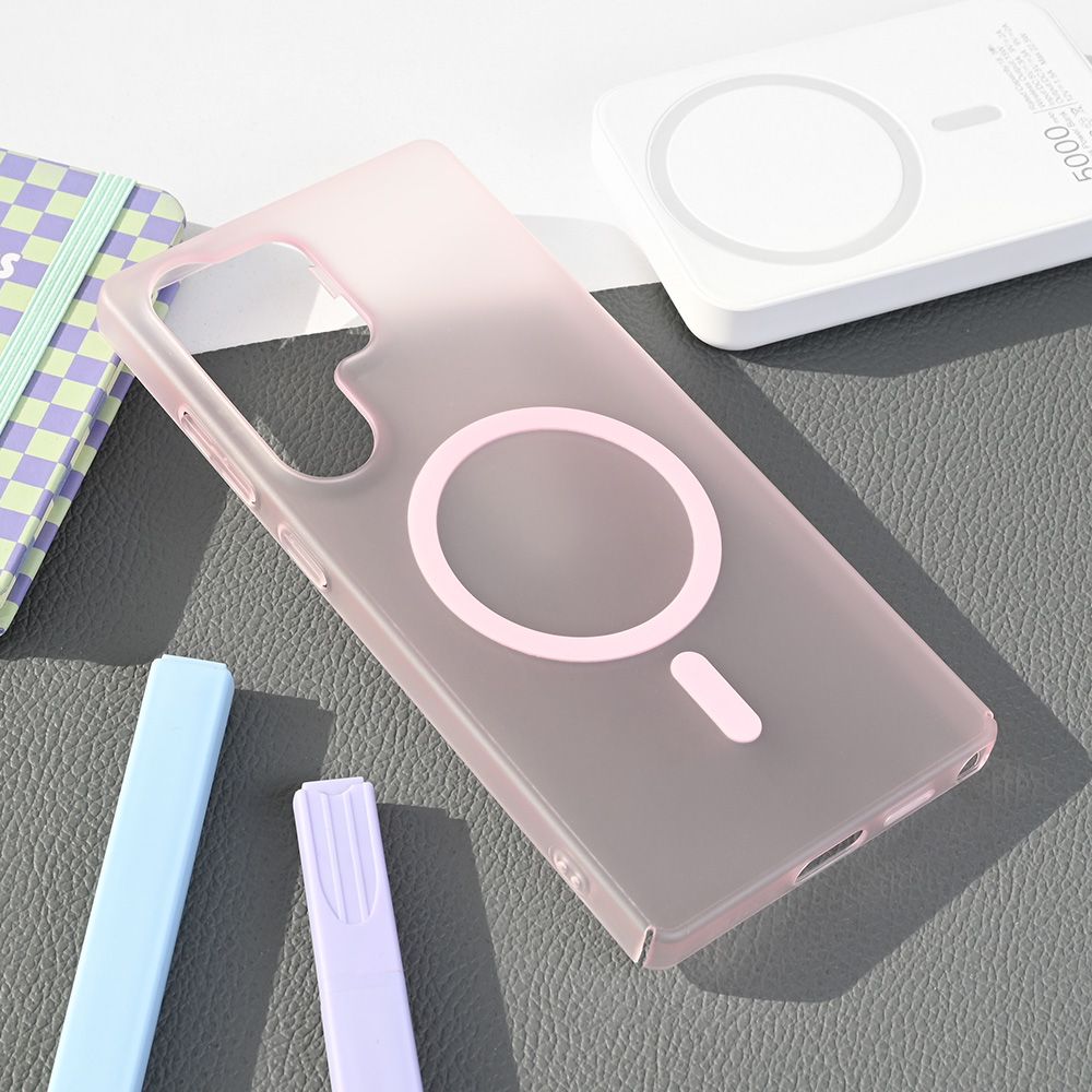 Torbica Magsafe Matte PC za Samsung S938B Galaxy S25 Ultra roze