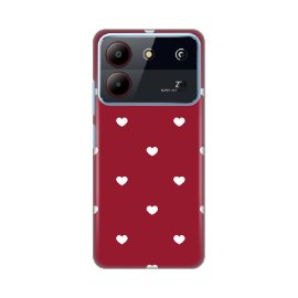 Torbica Silikonska Print Skin za ZTE Blade A54 Burgundy Hearts