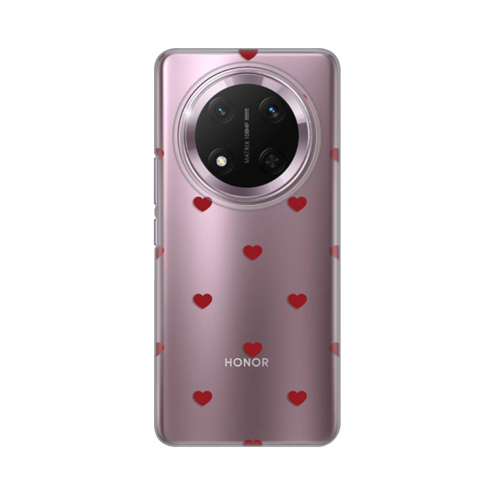 Torbica Silikonska Print za Honor Magic 7 Lite Red Hearts