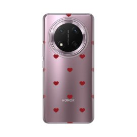 Torbica Silikonska Print za Honor Magic 7 Lite Red Hearts