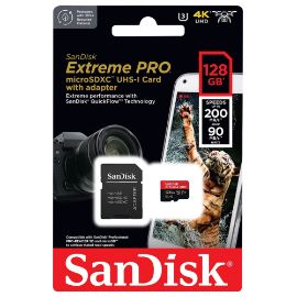 Slika Mem.Kartica SanDisk SDHC 128GB Micro Extreme Pro 200MB/s  A2 C10 UHS-I U3 V30+adapter