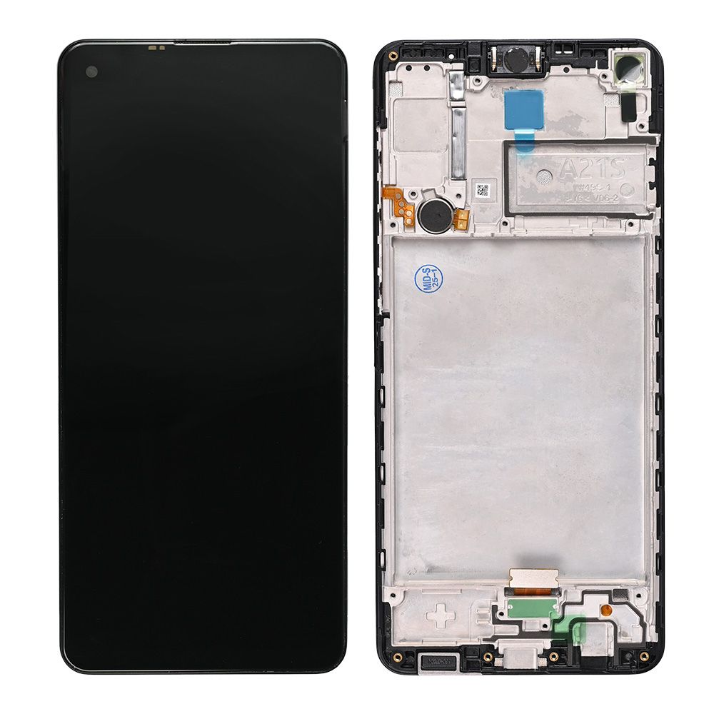 LCD za Samsung A217/Galaxy A21s (GH82-22988A) + touch screen + frame Black FULL ORG SP