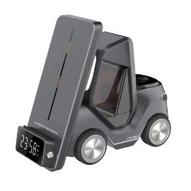 Slika Kucni punjac Wireless 15W Viljuskar 5 u 1 sivi