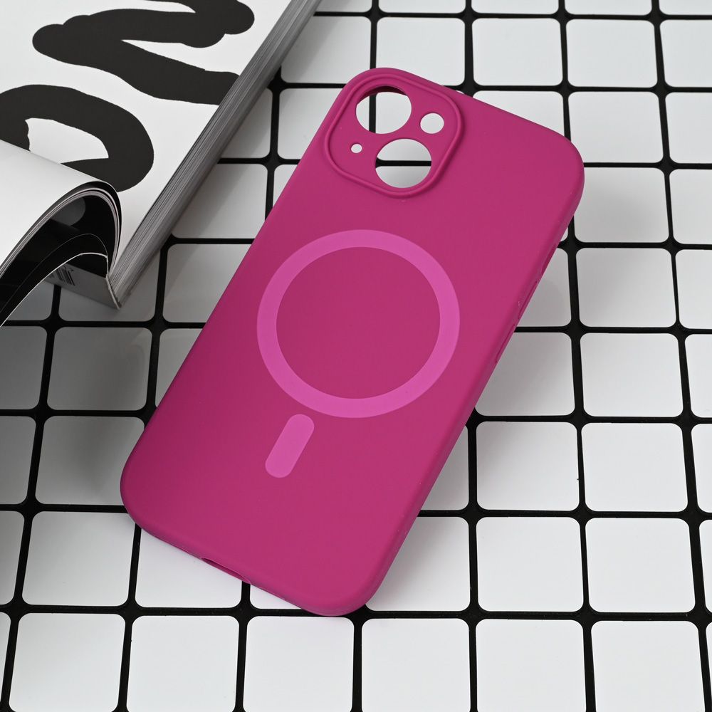 Torbica Magsafe Pure color za iPhone 15 6.1 tamno pink