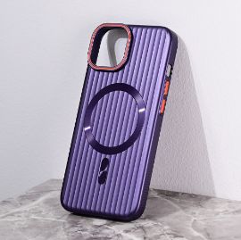 Torbica Magsafe Stripe za iPhone 15 6.1 ljubicasta