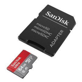 Slika Mem.Kartica SanDisk SDXC 64GB Ultra Micro 140MB/s A1 Class 10 UHS-I + Adapter