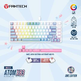 Tastatura Mehanicka Gaming Fantech MK612 Atom x83 AME bela (rosie switch)