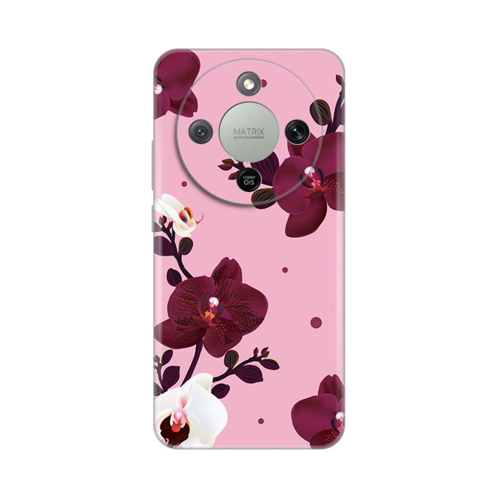 Torbica Silikonska Print Skin za Honor Magic 8 Lite Pink Orchid