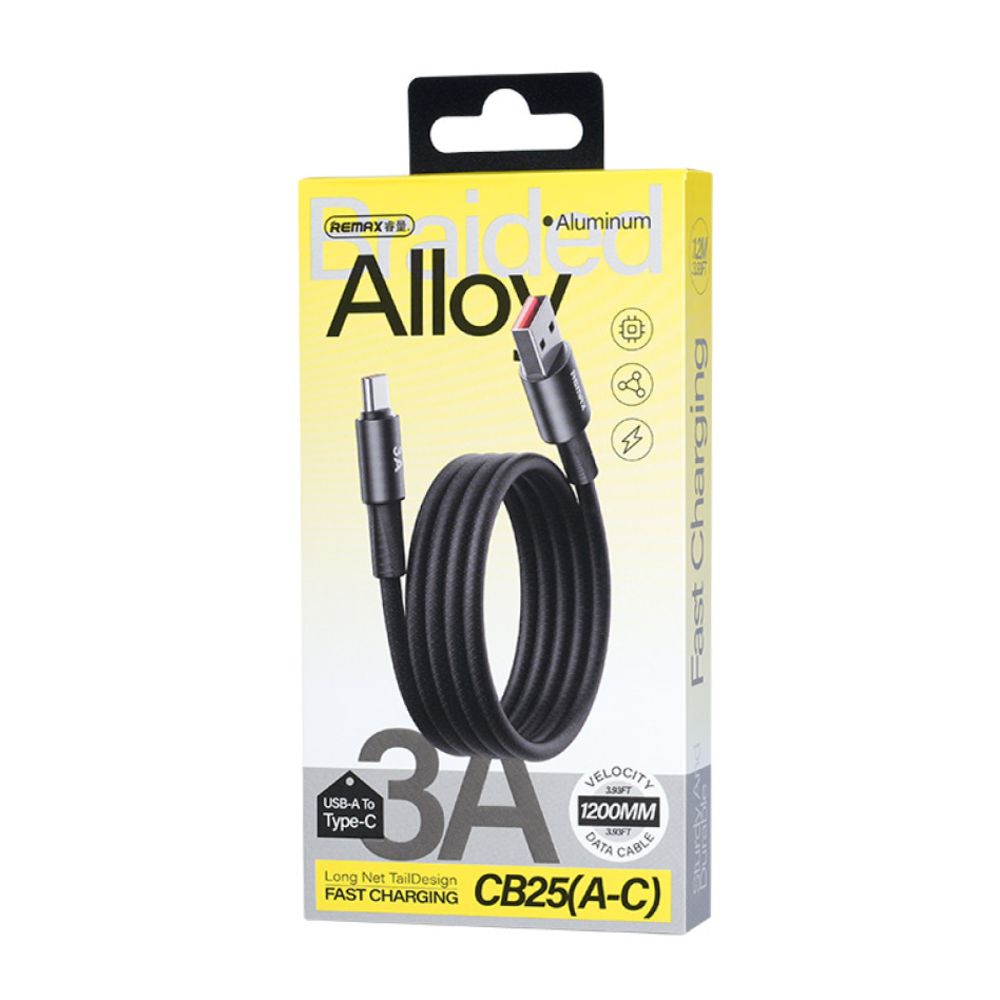 Data Kabl Remax Velocity Cb25 1.2m Crni 3a Usb Na Type C 223 - slika 2