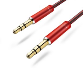Slika Audio kabl LDNIO LS-Y01 Aux 3.5mm crveni 1m