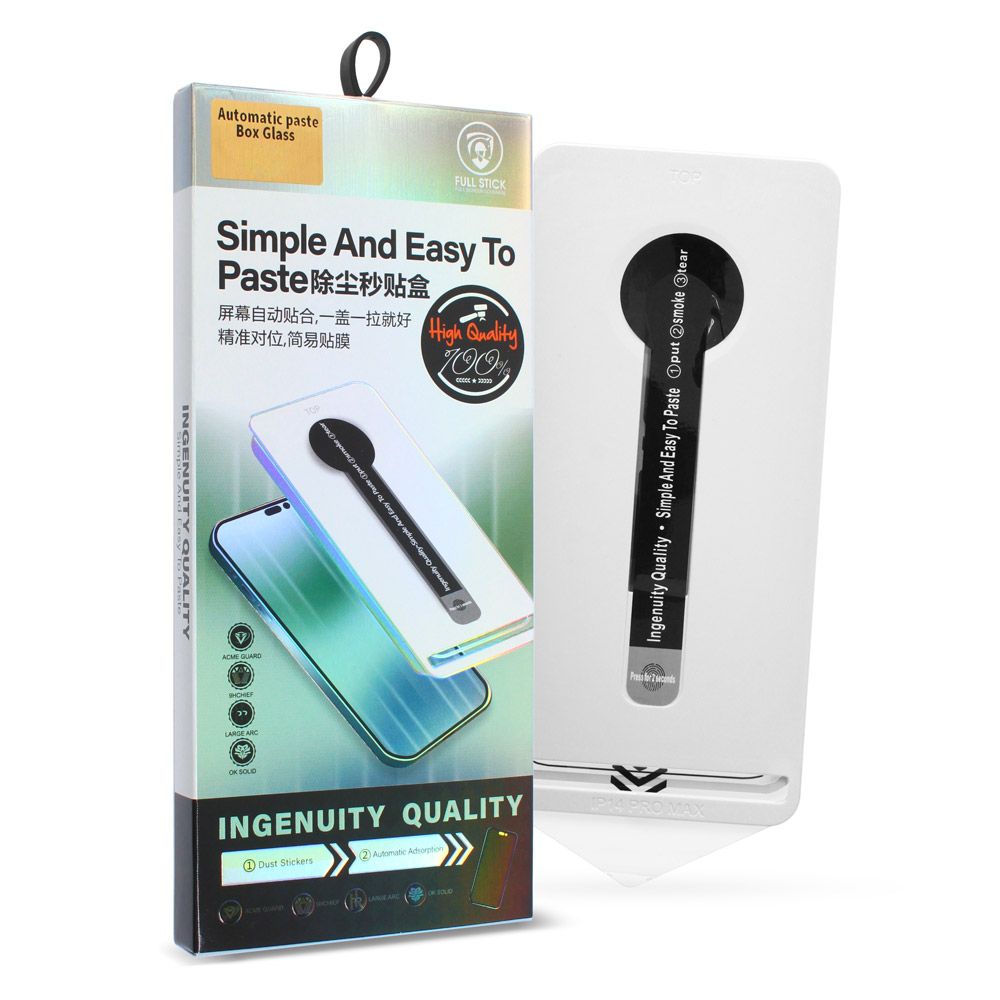 Zastitno Staklo Tempered glass 2.5D Automatic paste box za iPhone 12 Pro Max 6.7 crni