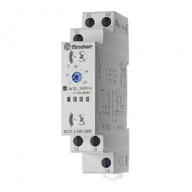 Multifunkcionalni vremenski relej, 6 funkcija, 0.1s-24h, 12-240V AC/DC, 1CO/16A, 80.01.0.240.0000