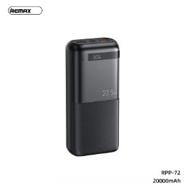 Power bank prenosiva baterija REMAX Piloteer Series RPP-72 20W+22.5W Fast Charging 20000mAh crni