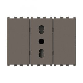 BITAPPO uticnica (1 bipasso+2 slepa modula)Vimar Arke metal 4B.V19M.BT
