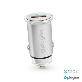 Slika Auto punjac Pluginn PI-20 QC 3.0, 3A, 18W, srebrni