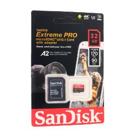 Slika Mem. Kartica SanDisk SDHC 32GB Extreme PRO 4K UHD V30 sa adapterom ZJ CN