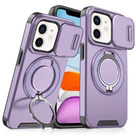 Slika Torbica CamShield Ring stand za iPhone 11 6.1 ljubicasta