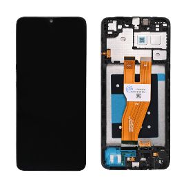 LCD za Samsung A055/Galaxy A05 (GH81-24189A) + touch screen + frame Black FULL ORG-SP