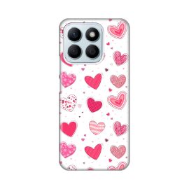 Slika Torbica Silikonska Print Skin za Honor X8b Pink Hearts