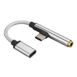 Slika Adapter za slusalice i punjenje Type C sivi
