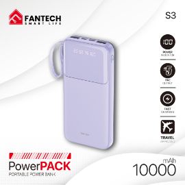 Slika Power bank Prenosiva baterija Fantech S3 10000mAh, 10W  ljubicasti