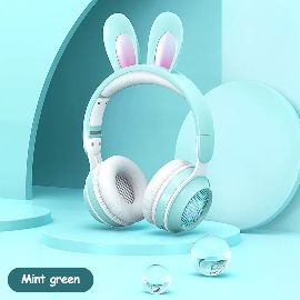 Slika Bluetooth slusalice Bunny mint