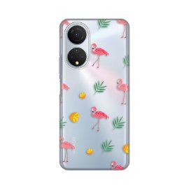 Slika Torbica Silikonska Print Skin za Honor X7 Flamingos