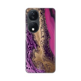 Torbica Silikonska Print za Honor X7b Purple Gold Marble