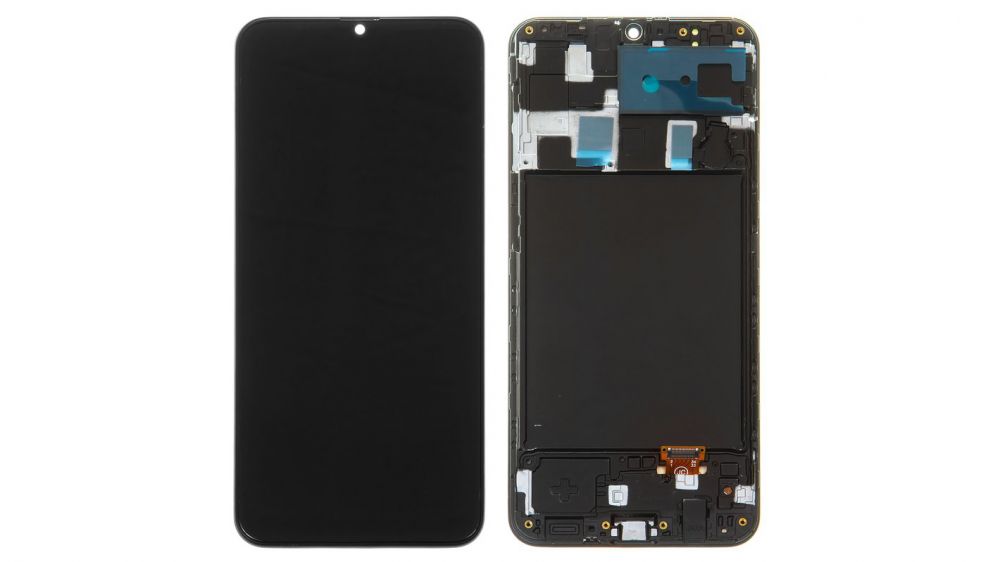 LCD za Samsung A205/Galaxy A20 + touch screen + frame Black OLED