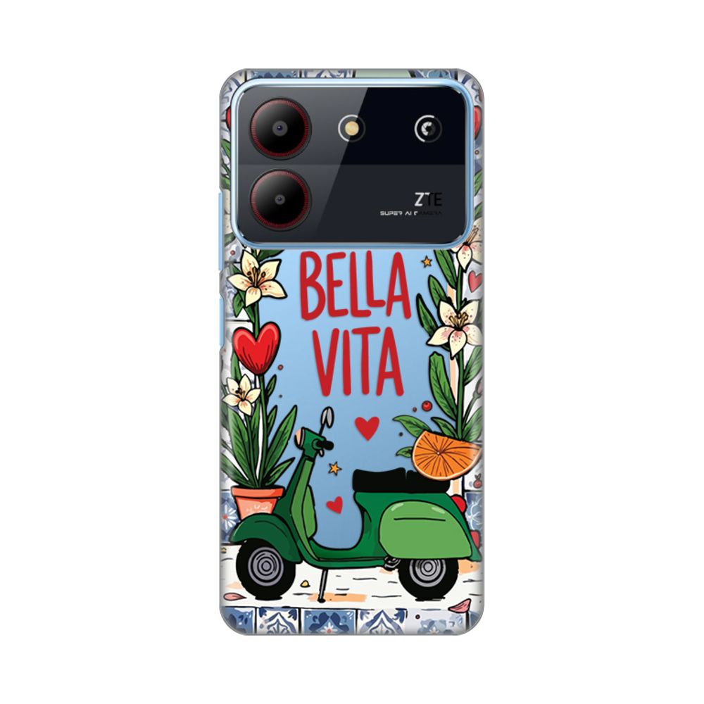 Torbica Silikonska Print Skin za ZTE Blade A54 Bella Vita