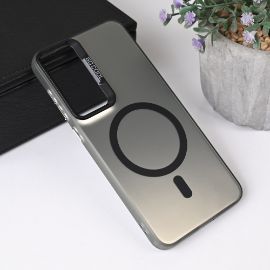 Torbica Magsafe Clear za Samsung S936B Galaxy S25 Plus crna